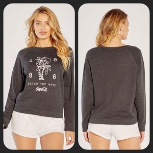 Wildfox Coca Cola 1886 Catch The Wave Sommers Sweater Sweatshirt top LT542082